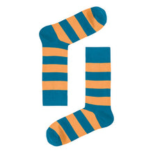 Load image into Gallery viewer, Aqua and Yellow Stripe