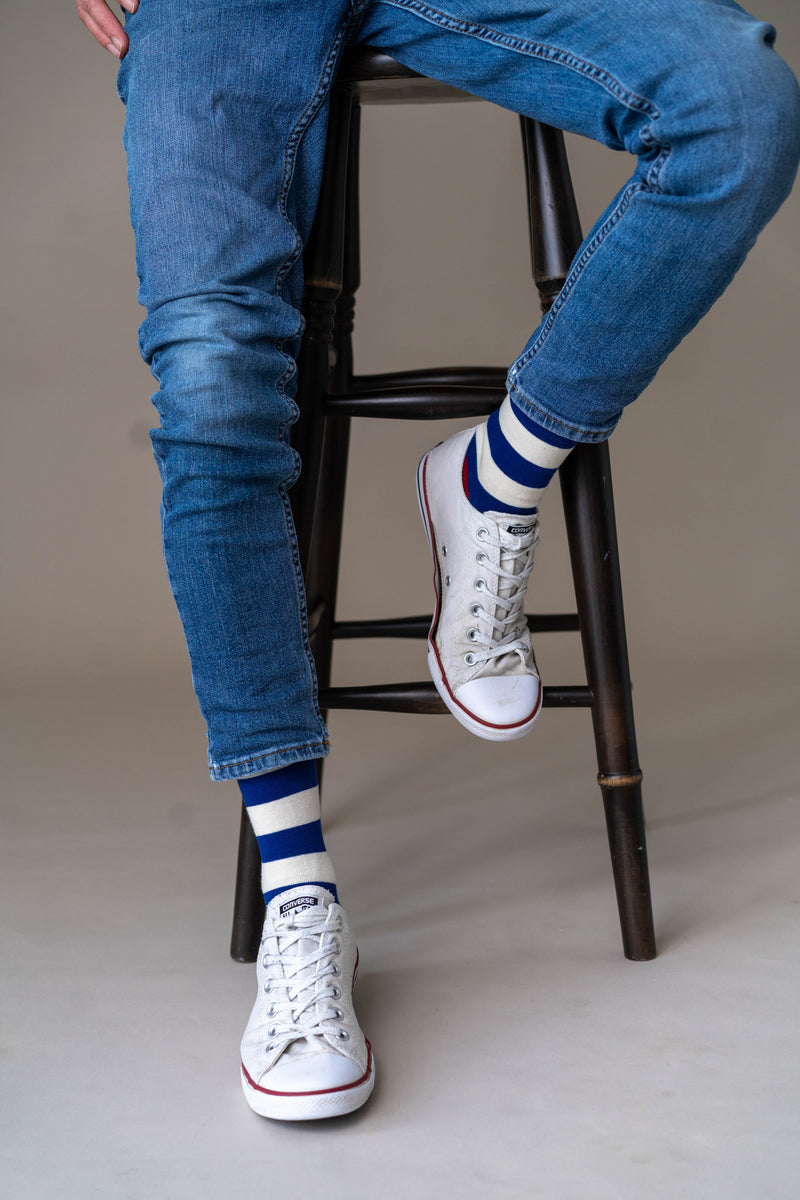 Navy Stripe Socks – Sock Subs