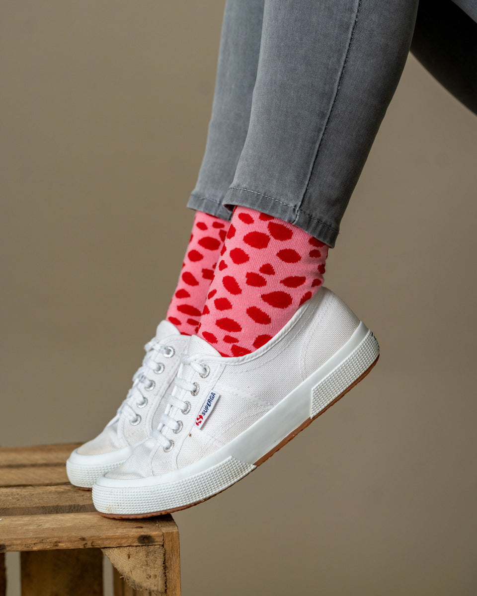 Pink leopard print socks – Sock Subs